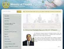 Tablet Screenshot of mof.gov.af